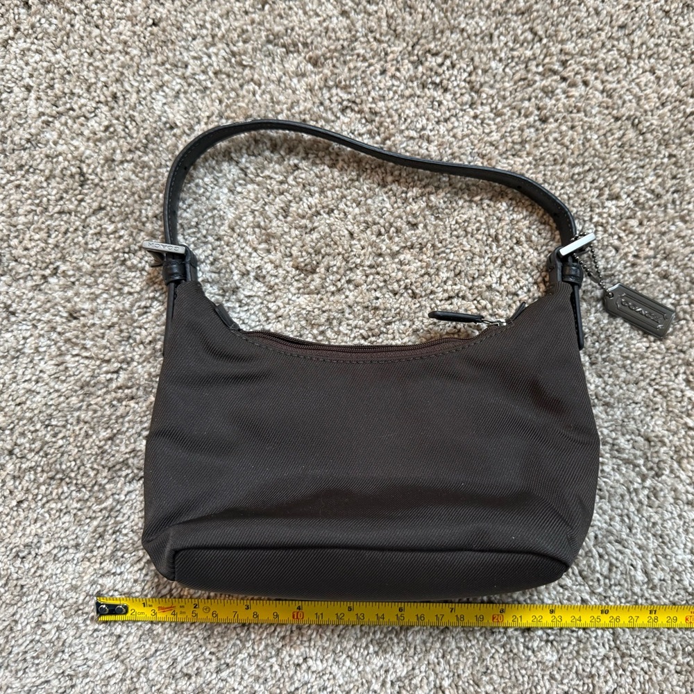 Authentic Coach Brown Y2K Nylon Mini Bag OTK - 7428
